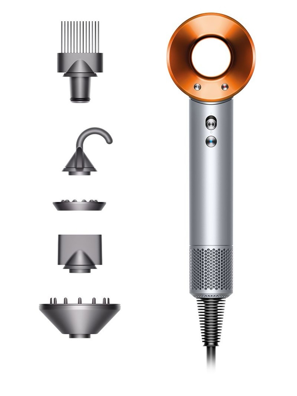 Dyson Supersonic hair dryer in copper + 5 Attachments